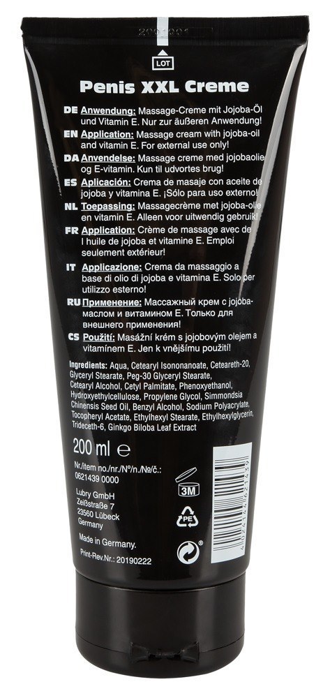 ŻEL PENIS ENLARGMENT CREAM 200 ML