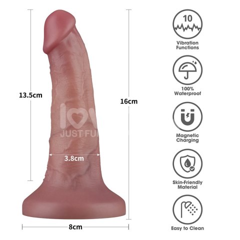 WIBRATOR 6'' VIBRATING DUAL DENSITY POWER COCK