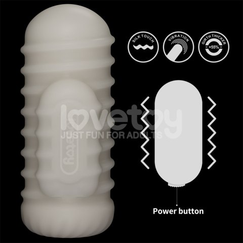 MASTURBATOR KNIGHTS RING VIBRATING DUAL PURPOSE SLEEVE-WAVY