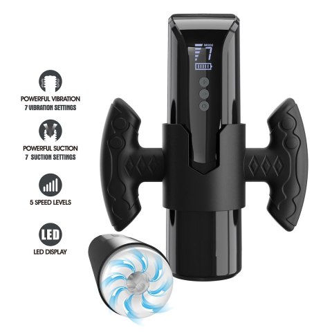PRETTY LOVE LARISSA SUCTION & VIBRATION MASTURBATOR WITH UNIVERSAL HANDLE