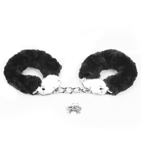 KAJDANKI FLUFFY HAND CUFFS CZARNE