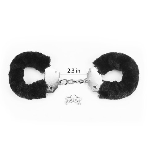 KAJDANKI FLUFFY HAND CUFFS CZARNE
