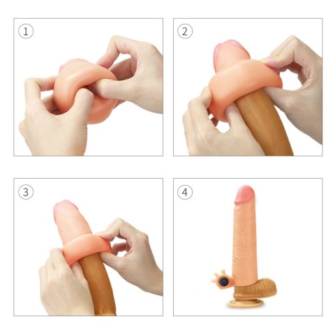 NAKŁADKA ADD 2 VIBRATING SILICONE EXTENDER