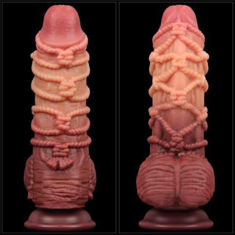 9.5'' DUAL LAYERED PLATINUM SILICONE COCK WIT