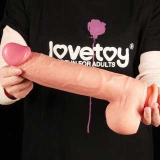 DILDO 12" DUAL LAYERED PLATINUM SILICONE COCK