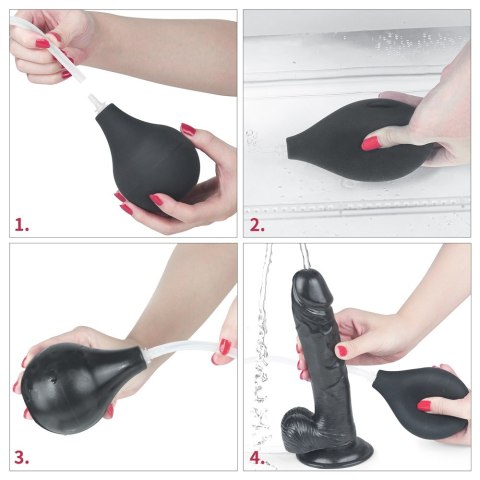 DILDO 9'' SQUIRT EXTREME DILDO - BLACK