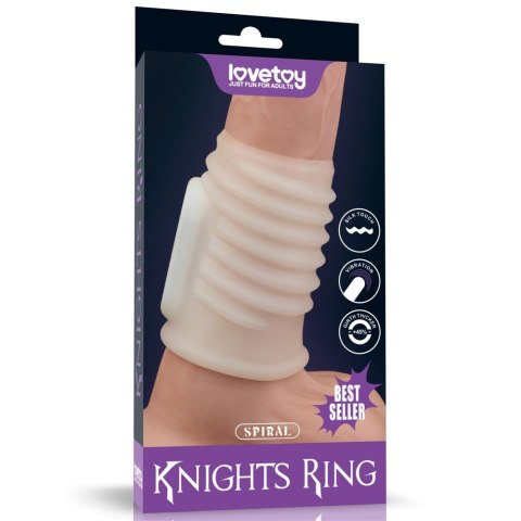 PIERŚCIEŃ NAKŁADKA VIBRATING SPIRAL KNIGHTS RING (WHITE)