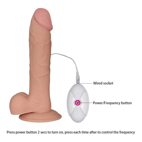 WIBRATOR 9" THE ULTRA SOFT DUDE VIBRATING