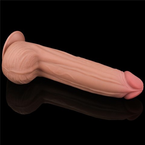 12'' KING SIZED SLIDING SKIN DUAL LAYER DONG