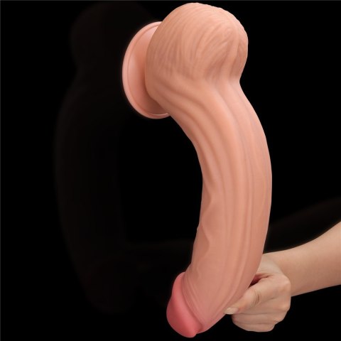 12'' KING SIZED SLIDING SKIN DUAL LAYER DONG