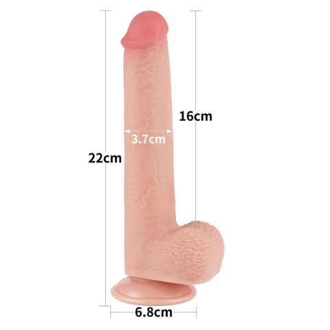 DILDO 9'' SLIDING SKIN DUAL LAYER DONG FLESH