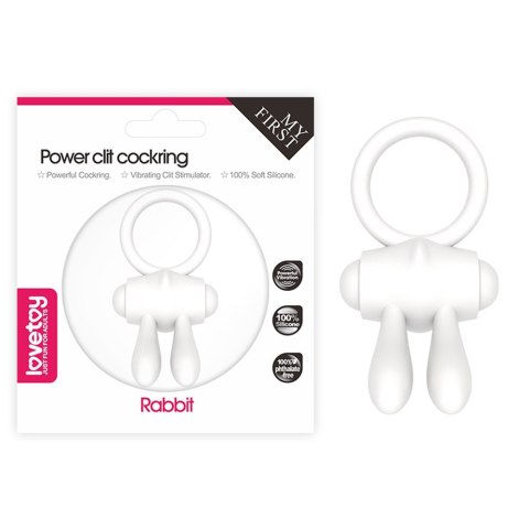 PIERŚCIEŃ POWER CLIT SILICONE COCKRING BIAŁY