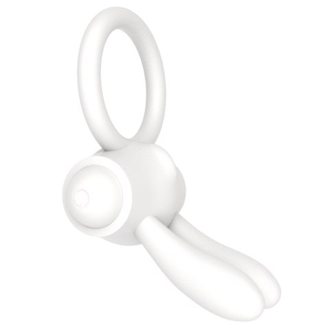 PIERŚCIEŃ POWER CLIT SILICONE COCKRING BIAŁY