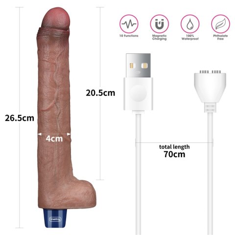 WIBRATOR 10.5" REAL SOFTEE VIBRATING DILDO