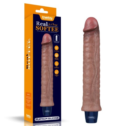 WIBRATOR 9.5" REAL SOFTEE VIBRATING DILDO