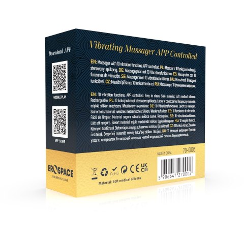 DYSKRETNY MASAŻER STEROWANY APLIKACJĄ EROSPACE SWEET PLAY A5