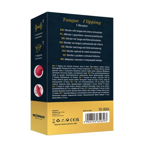 WIBRATOR Z RUCHOMYM JĘZYCZKIEM I STYMULACJĄ ŁECHTACZKI EROSPACE SWEET PLAY A4