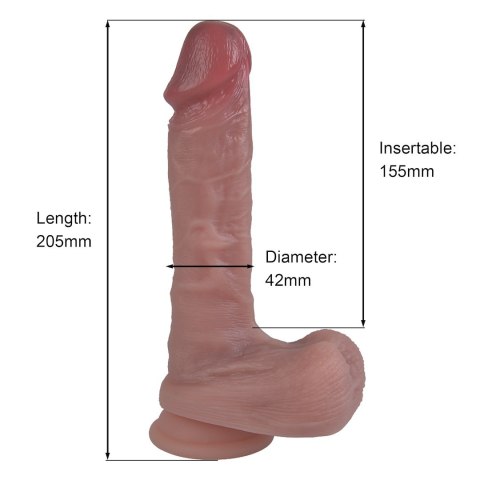 DILDO SILIKONOWE 20.6 CM EROSPACE NATURAL PLAY D2