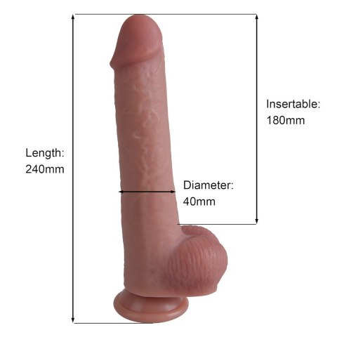 DILDO SILIKONOWE 24 CM EROSPACE NATURAL PLAY D3