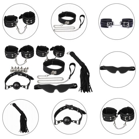 LUKSUSOWY ZESTAW BDSM 7 PRODUKTÓW EROSPACE WILD PLAY C10