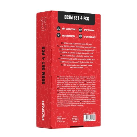 ZESTAW BDSM 4 PRODUKTÓW EROSPACE WILD PLAY C9