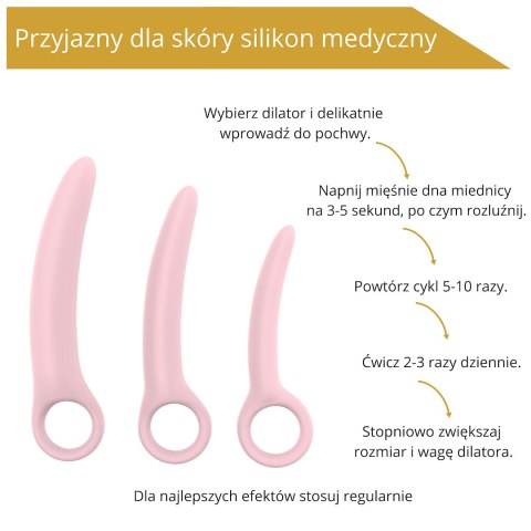 ZESTAW DILATORÓW DO ĆWICZEŃ MIĘŚNI DNA MIEDNICY EROSPACE SWEET PLAY A13
