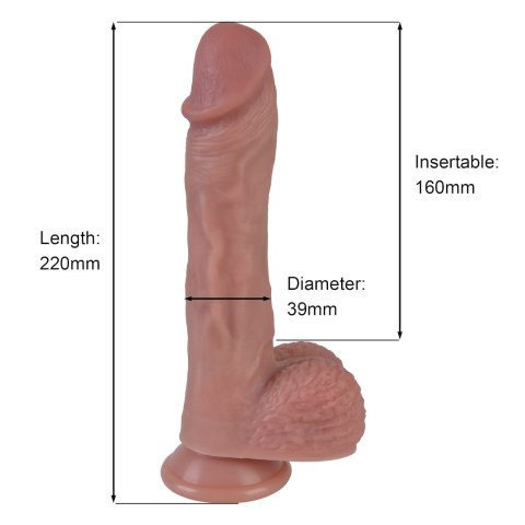 DILDO SILIKONOWE 22 CM EROSPACE NATURAL PLAY D5