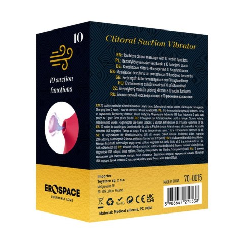 MASAŻER ŁECHTACZKI Z 10 TRYBAMI SSANIA EROSPACE SWEET PLAY A15