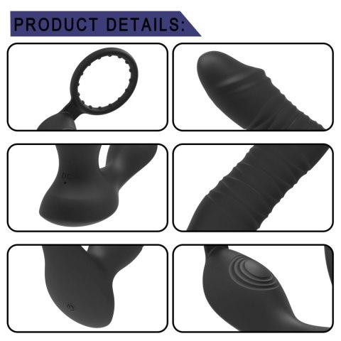 MASAŻER PROSTATY Z RUCHEM POSUWISTYM STEROWANY APLIKACJĄ EROSPACE MEN'S PLAY B5