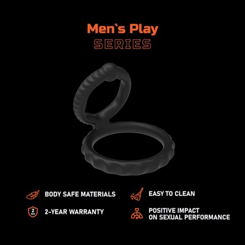 PIERŚCIEŃ EREKCYJNY NA PENISA I JĄDRA EROSPACE MEN'S PLAY B8